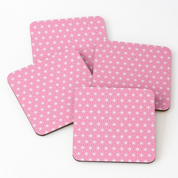 Item preview, French Pink White Asanoha - Japanese Traditional Pattern designed and sold by KinitaDesign.