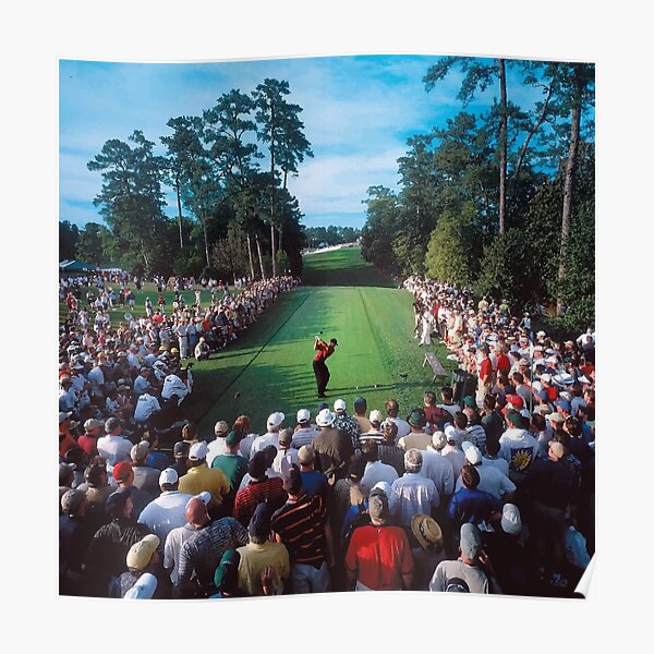Tiger Woods, 2001 Masters, 18th Hole Poster