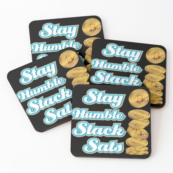 Item preview, Stay Humble Stack Sats or Satoshis Bitcoin Crypto Blockchain - Black designed and sold by johnta17.