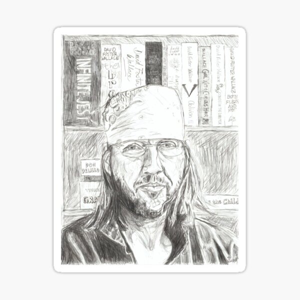 “David Foster Wallace Portrait” Sticker by mamadogdude | Redbubble