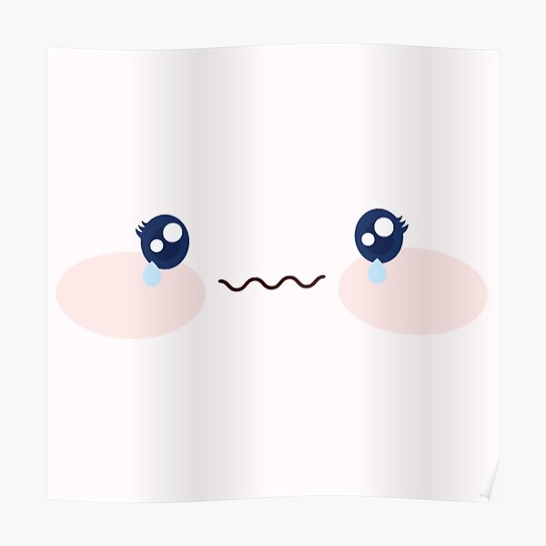 Roblox Face Posters Redbubble - roblox crying face catalog