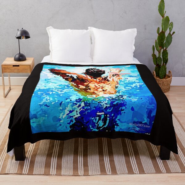 Item preview, Swimmer In Waves. Impressionist Digital Drawing . Wallsoffame.com.au designed and sold by WallsOfFameAust.