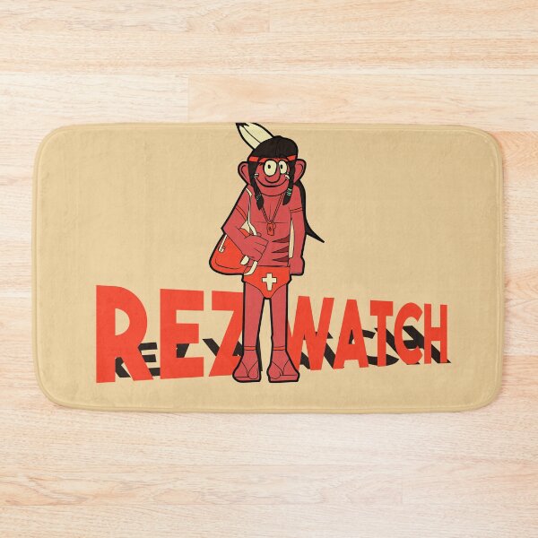 Item preview, Baywatch Cartoon Native American Summer Beach Water Design with Text designed and sold by Eyanosa Native Design.