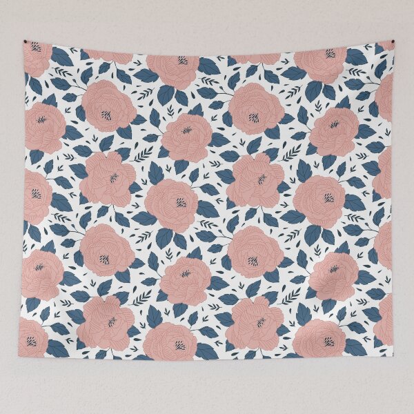 Item preview, Dusty Pink Floral Rose With White Background Patterns  designed and sold by petertogetherz.