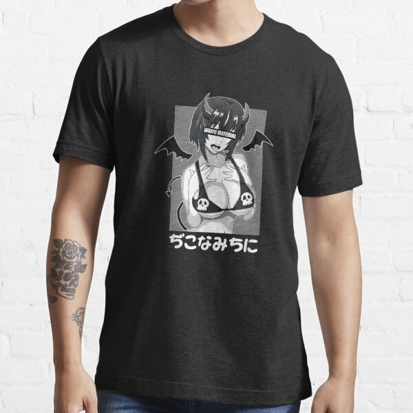 Ahegao Waifu Material Devil Anime Girl Cosplay T Shirt By Teresabruno Redbubble