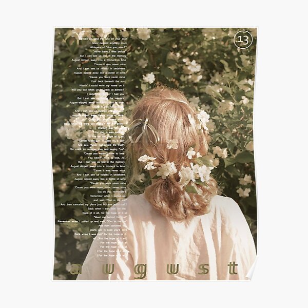 August Taylor Swift Poster