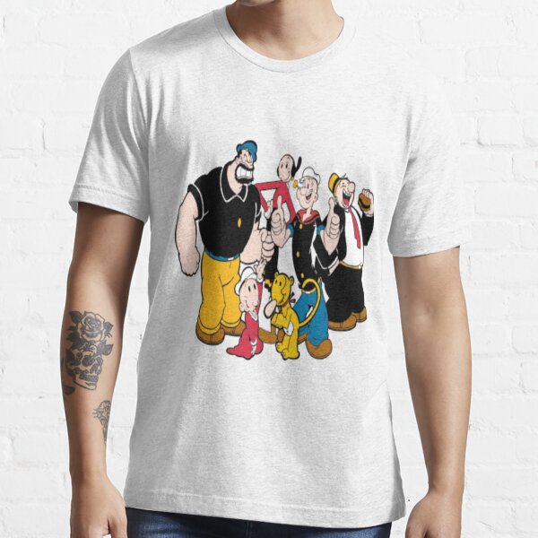 Popeye The Sailor Man Muscle Tattoo USA American Classic Men's M T-Shirt  Hip-Hop | eBay