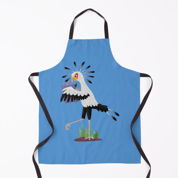 Item preview, Cute secretary bird writing notes cartoon designed and sold by FrogFactory.
