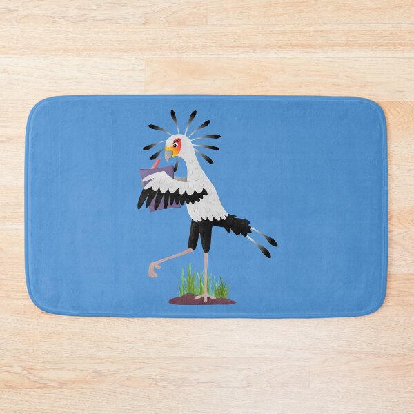 Item preview, Cute secretary bird writing notes cartoon designed and sold by FrogFactory.