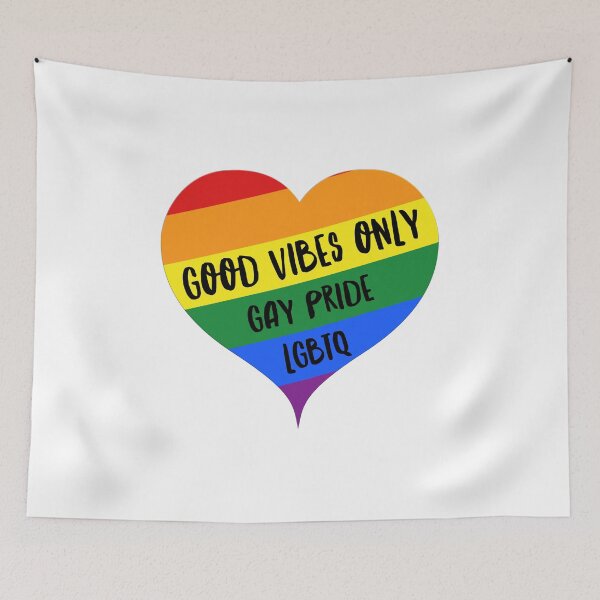 Item preview, Pride Rainbow Heart | Lesbian Gay Bisexual Transgender LGBTQ | Good Vibes Only designed and sold by Rocketman2017.