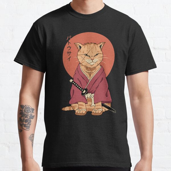 Samurai Cat T-Shirts for Sale