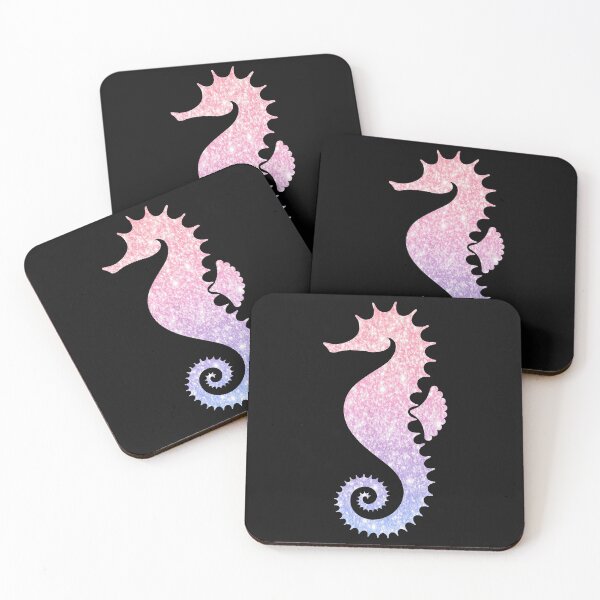 Item preview, Pastel Pink and Purple Ombre Faux Glitter Seahorse designed and sold by Felicity-K.
