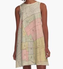 Vintage Map of Elizabeth NJ (1902) A-Line Dress