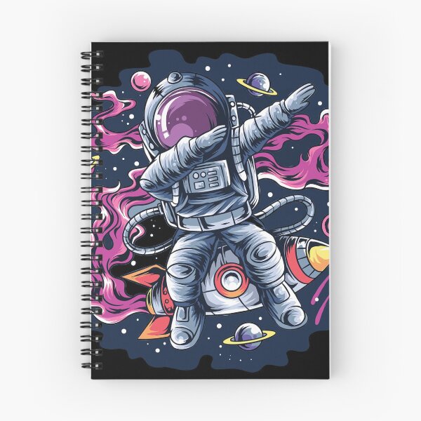 Item preview, astronaut dabbing style on a space rocket with the stars and planets vector designed and sold by teemix.