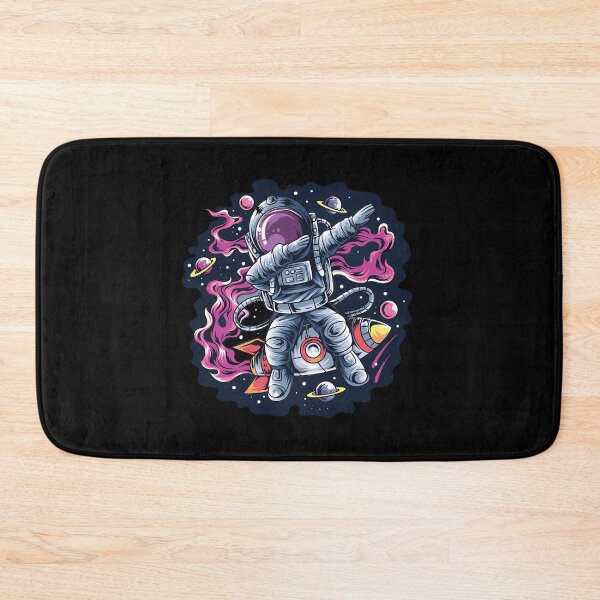 Item preview, astronaut dabbing style on a space rocket with the stars and planets vector designed and sold by teemix.