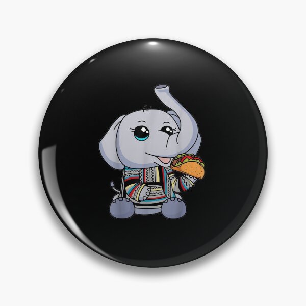 Item preview, Baby Elephant Eating Taco Kawaii Eyes Mexican Baja designed and sold by oliveignacio0.