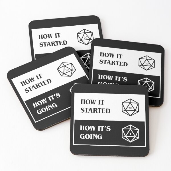 Item preview, How It Started and How It's Going Funny D20 Dice Status designed and sold by pixeptional.