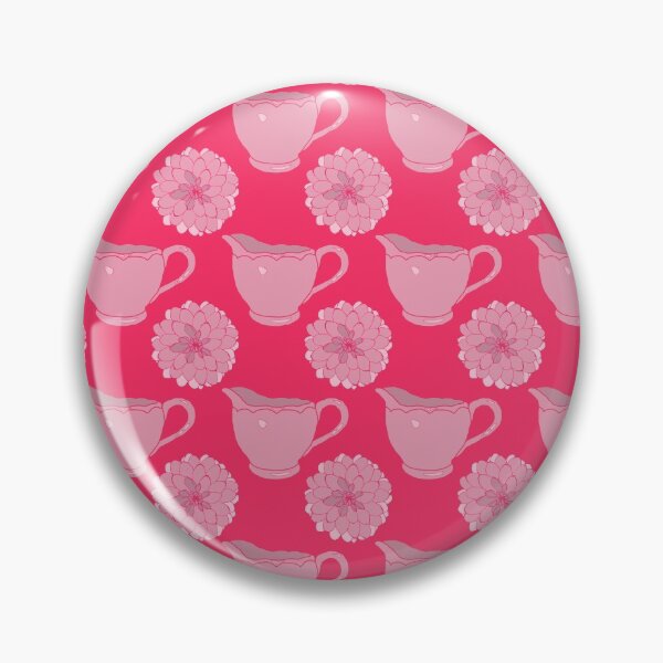 Artikelvorschau, Tee und Blumen rosa Cottagecore-Muster entworfen und verkauft von PBerry.