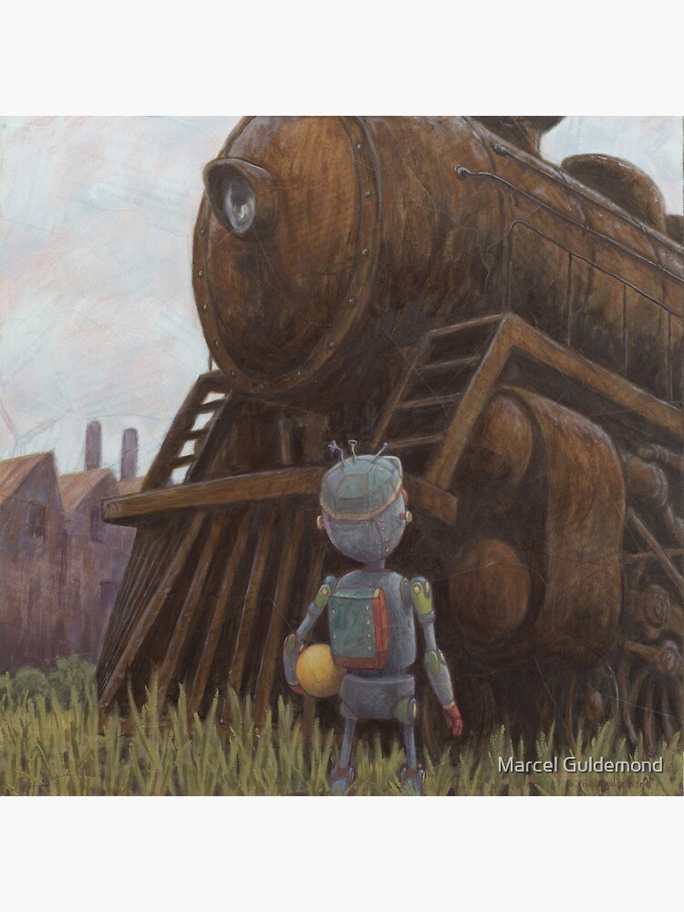 Thumbnail 3 of 3, Canvas Print, robot train designed and sold by marcelguldemond.