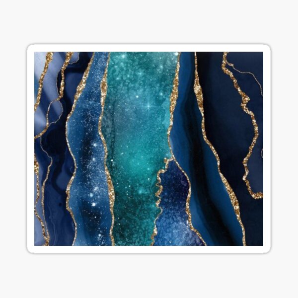 Item preview, Luxurious Navy and Deep Blue and Gold Galaxy Shimmer  designed and sold by aartidote.