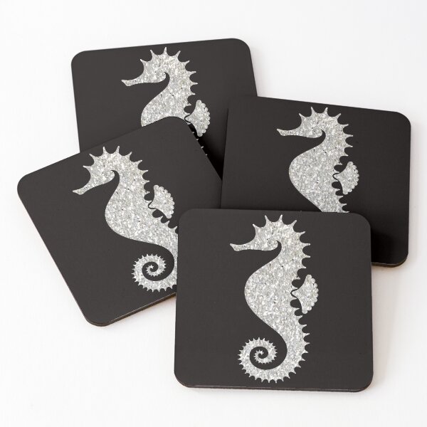 Item preview, Silver Faux Glitter Seahorse designed and sold by Felicity-K.