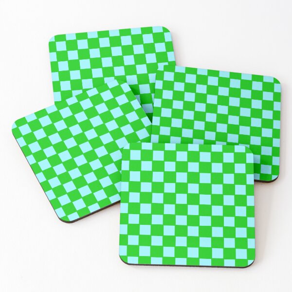 Item preview, Green and blue grid designed and sold by lee-mandarinee.