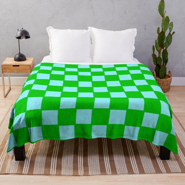 Item preview, Green and blue grid designed and sold by lee-mandarinee.