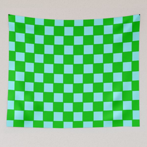 Item preview, Green and blue grid designed and sold by lee-mandarinee.