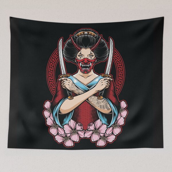 Item preview, Geisha con ilustración de Katana designed and sold by Peekonet.