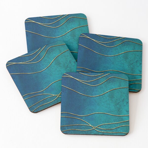 Item preview, Luxurious Deep Bluish Green and Golden Strings designed and sold by aartidote.