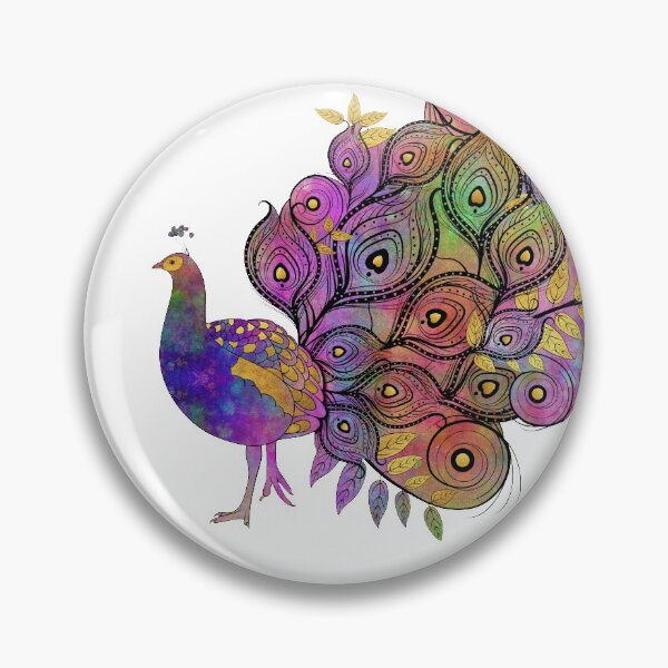 Item preview, Rainbow and Gold Peacock designed and sold by Ornate Flair.