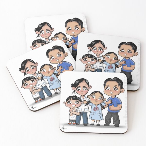 Item preview, Cute Anime Family Caricature designed and sold by neilbayan.