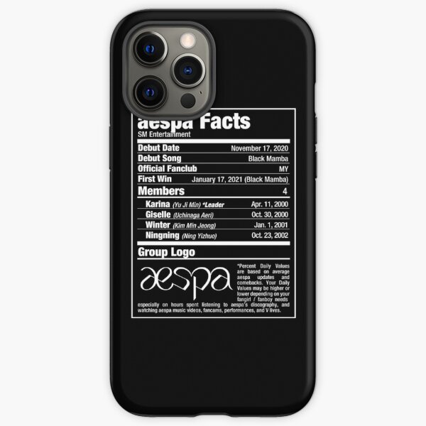 aespa Kpop Nutritional Facts 2 | iPhone Case