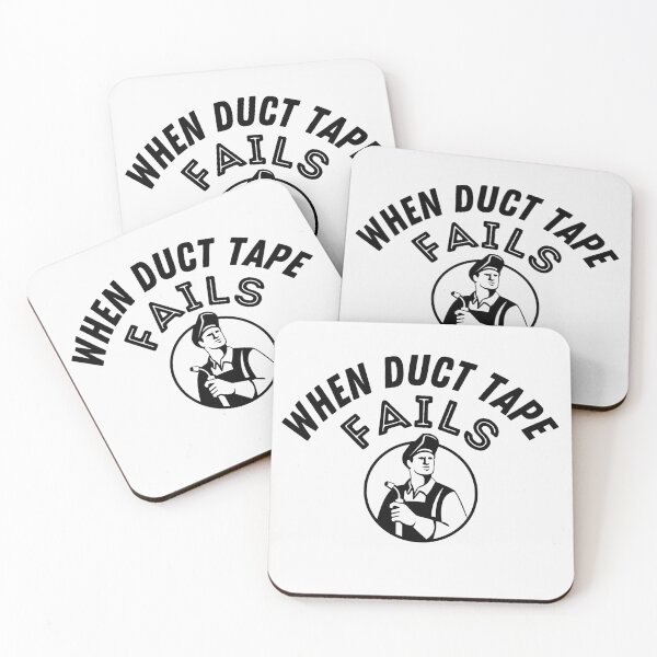 Item preview, Welder husband gifts - when duct tape fails. black sticker designed and sold by Millenial Designs.