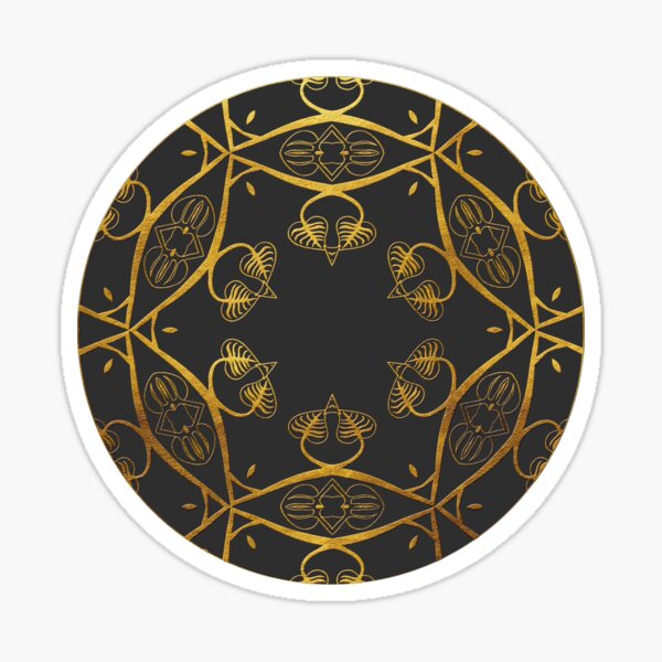 Golden Mandala 2 Sticker