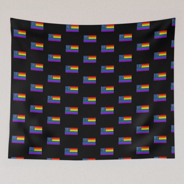 Item preview, Gay Pride LGBTQ Pride Human Rainbow Love is Love US American Flag designed and sold by aqualiontees.