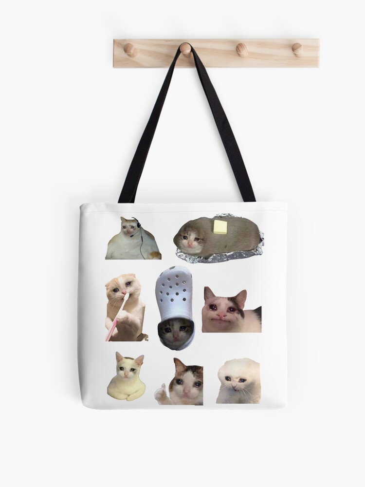 Meme Cat Tote Bags for Sale