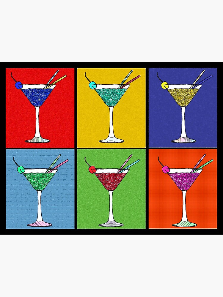 "Martini Glass Pop Art" Poster for Sale by Redbubble