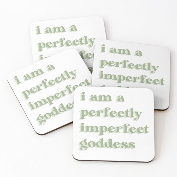 Item preview, I am a perfectly imperfect goddess sage green designed and sold by LemonCinammon.
