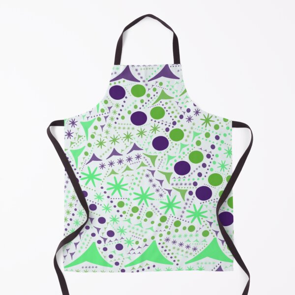 Item preview, Mid-Century Modern Shapes Purple Green designed and sold by ShajenDesigns.