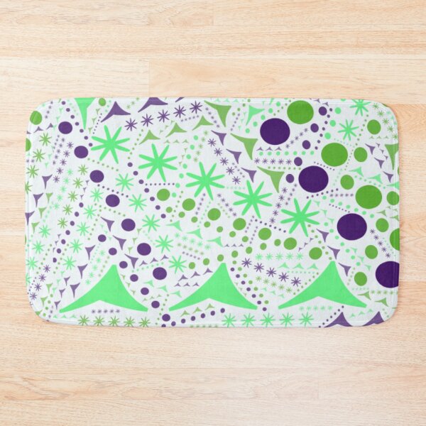 Item preview, Mid-Century Modern Shapes Purple Green  designed and sold by ShajenDesigns.
