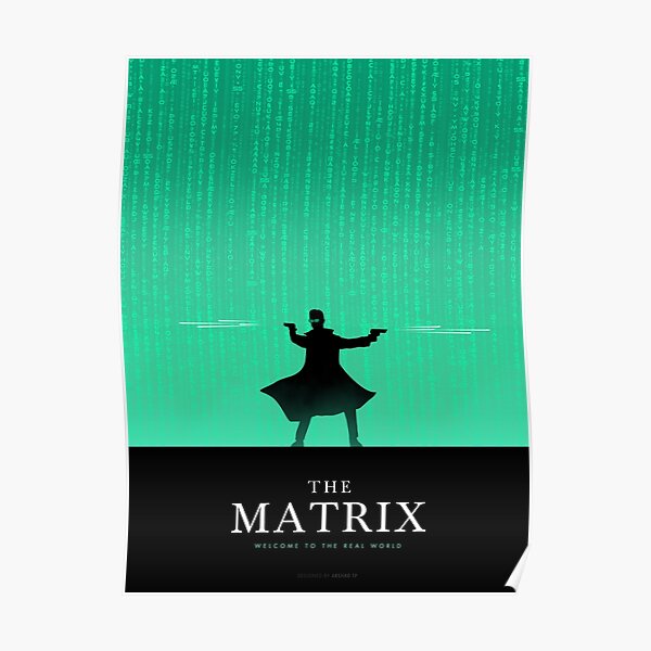 Affiche minimaliste de Keanu Reeves The Matrix Poster