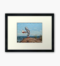 robot sailboat Framed Print