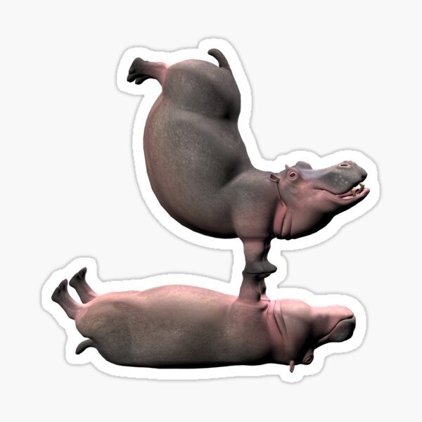 Athletic Hippos Sticker