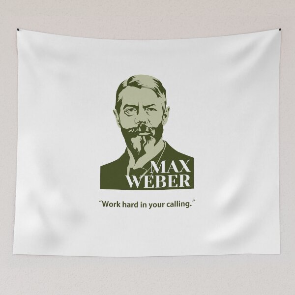 Item preview, philosopher, Max Weber quotes, Work hard in your calling designed and sold by challengecafe.