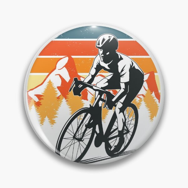 Item preview, Cycling Design with Mountain Background Badge Logo designed and sold by Peekonet.