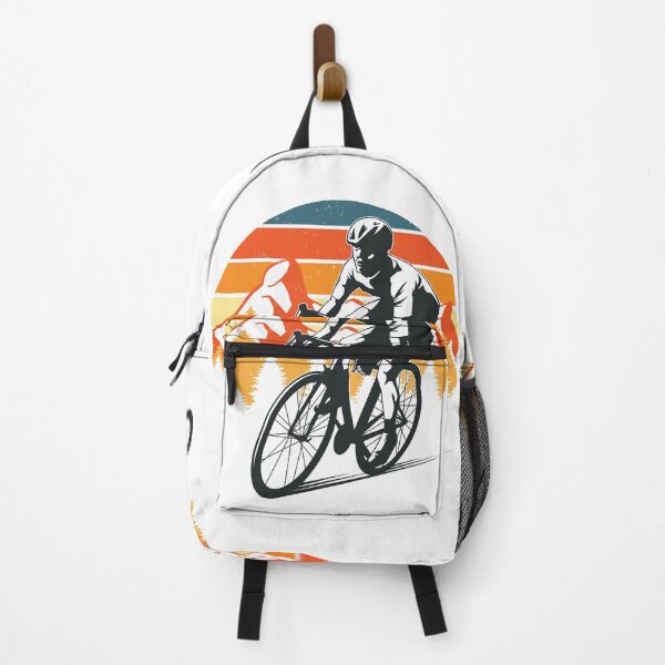Item preview, Cycling Design with Mountain Background Badge Logo designed and sold by Peekonet.
