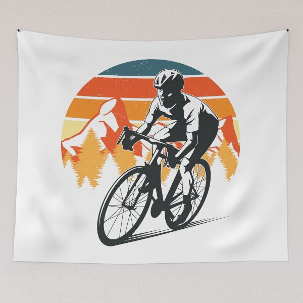 Item preview, Cycling Design with Mountain Background Badge Logo designed and sold by Peekonet.