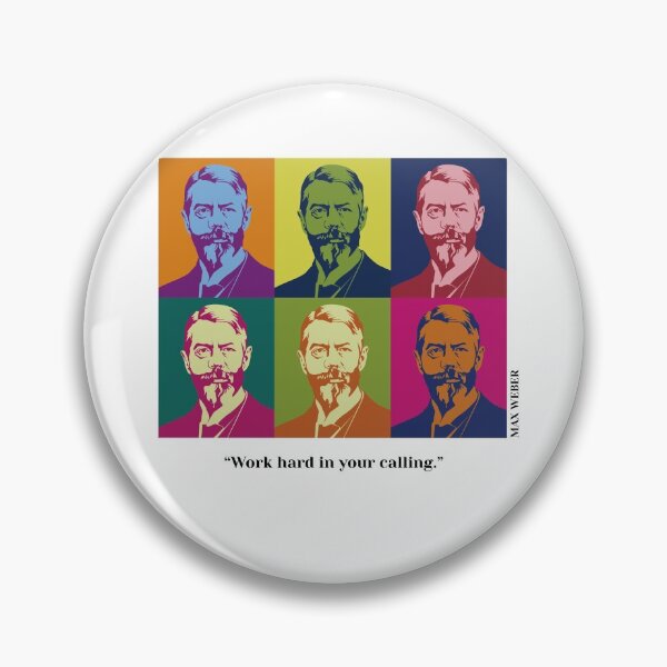 Item preview, pop art philosopher, pop art Max Weber quotes, Work hard in your calling(gothic) designed and sold by challengecafe.