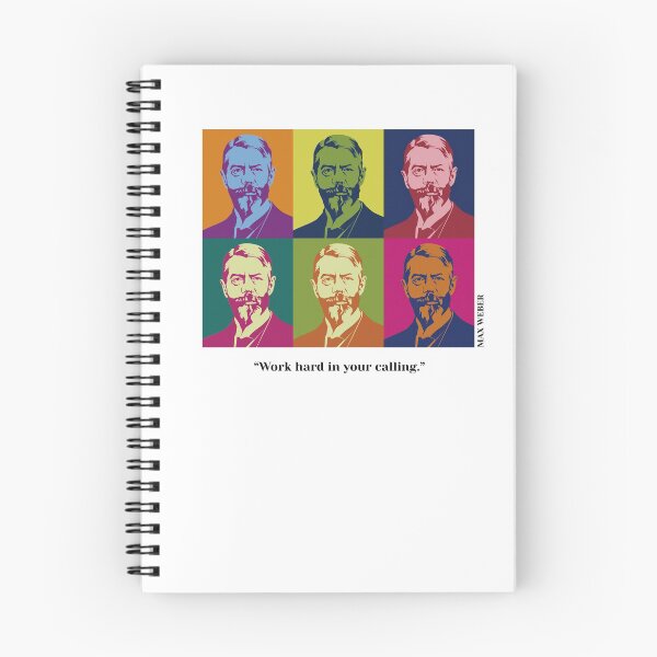 Item preview, pop art philosopher, pop art Max Weber quotes, Work hard in your calling(gothic) designed and sold by challengecafe.